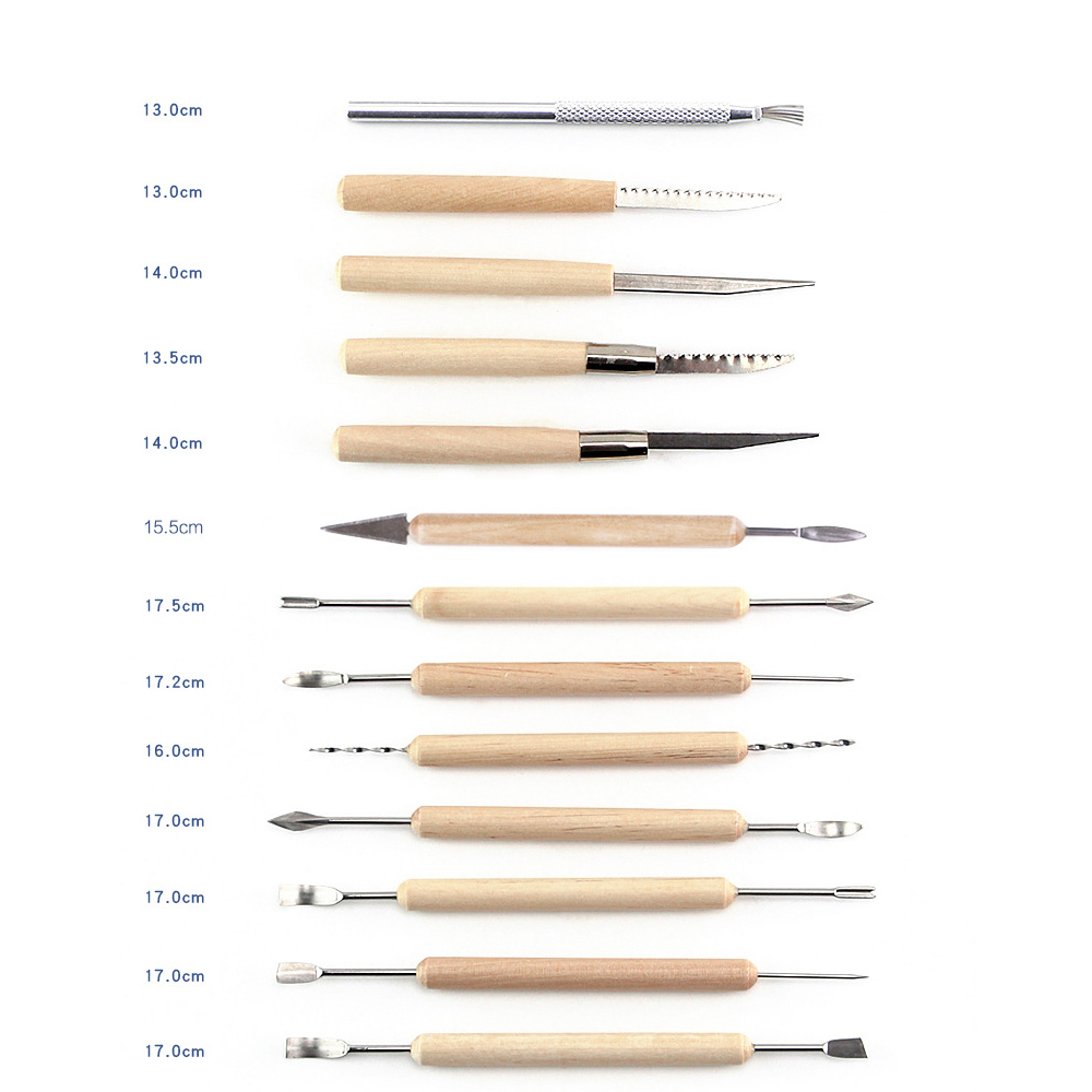 38pcs DIY Polymer Clay Tools Set Clay Indentation Carving Knife Kit Stone Plastic Auxiliary Tool for Pottery Modeling