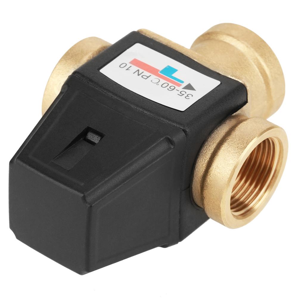 Vanne de mélange thermostatique en laiton 3 voies DN20, filetage femelle, pour chauffe-eau solaire, 1,6 mpa, accessoire d'outils