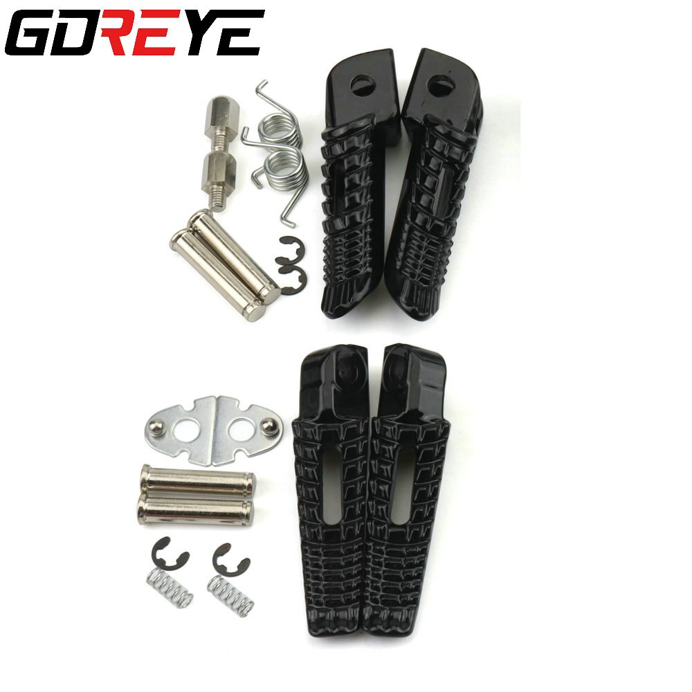 Voor Suzuki GSR400 GSR600 GSXR600 GSXR750 GSXR1000 GSX1300R GSXR1300 B-King Motorfiets Voor Achter Voetsteunen Voetsteunen: Black 2 pair F and R