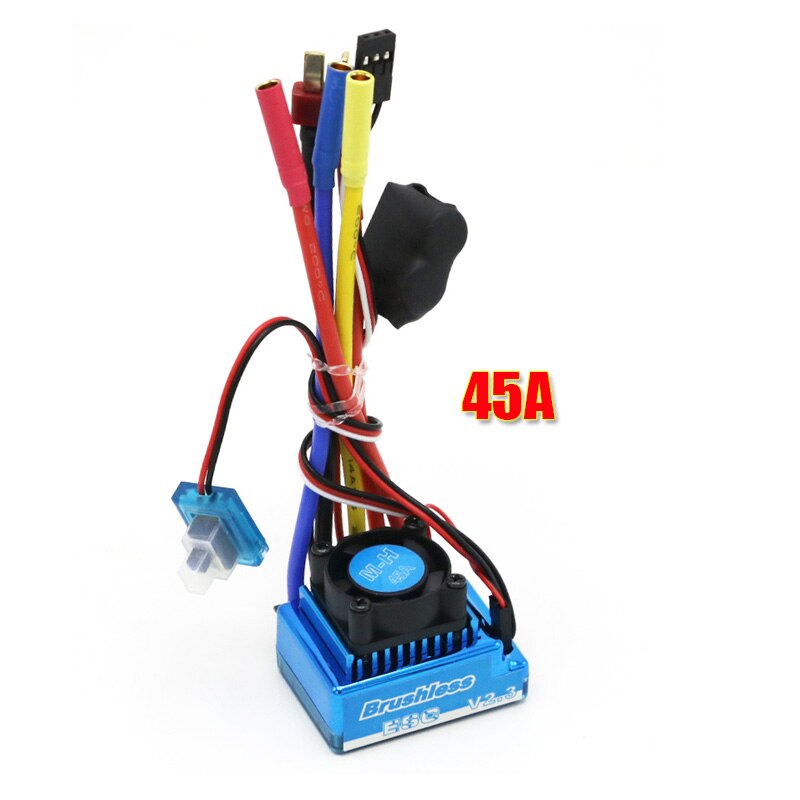 Waterproof 45A 60A 80A 120A Brushless ESC Electric Speed Controller Dust-proof for 1/8 1/10 1/12 RC Car Crawler RC Boat Part: 45A ESC