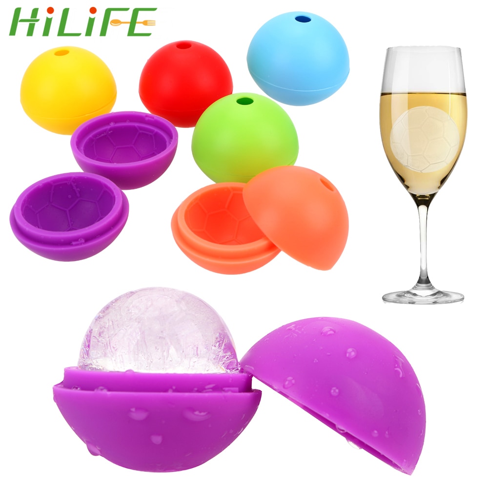 Hilife Diy Voetbal Single Case Bakvorm Whiskey Wijn Cocktail Ice Cube Silicone Ice Mallen Ice Ball Maker