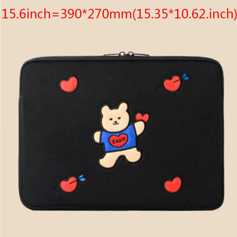 Cotton Bear torby do przechowywania laptopa na rękaw 11/13 cala dla Macbook Air Pro 13 15 torebka na komputer teczka torba na notebooka: B 15.6inch