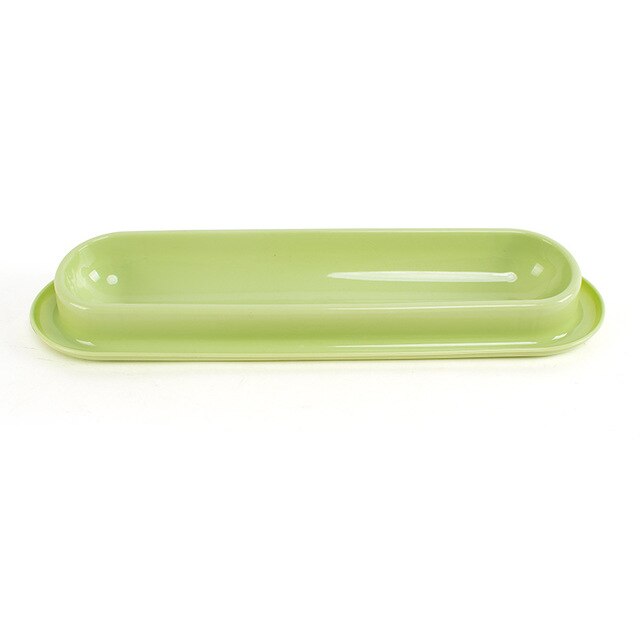 Long Pet Cat Bowl 40cm Upgraded Multi-cats Feeding at Same Time Food Milk Feeding Dish Plastic Anti-slip Bowl for Cat Kitten: Green