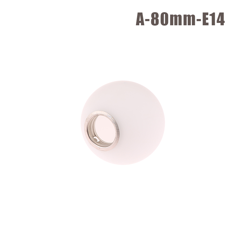 Vit glasskärm för  e14/e27 glödlampor, öppningstillbehör, utbyte till glasarmatur, glob eller lampskärm för bar, heminredning: Beige