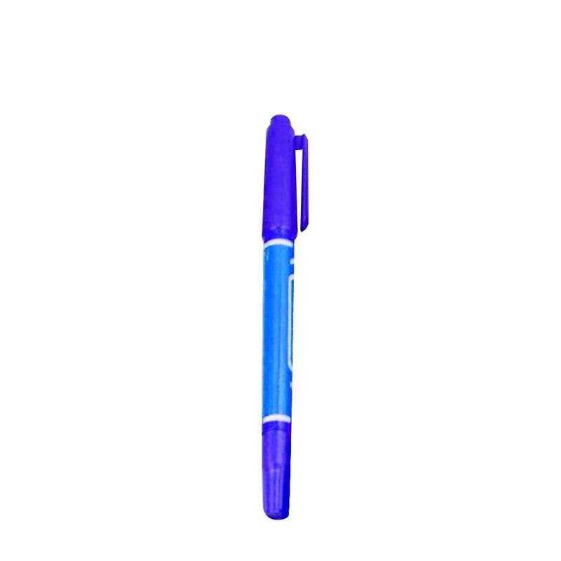 Dunne Dubbele Headed Marker Pen Plastic Permanente Marker Kantoorbenodigdheden Supplies: blue