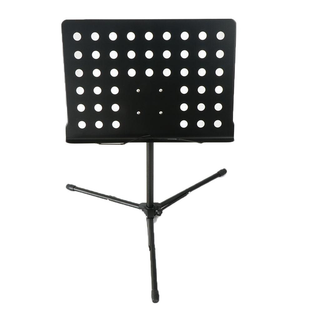 Foldable Sheet Music Stand, Adjustable Height 80-140cm, Black