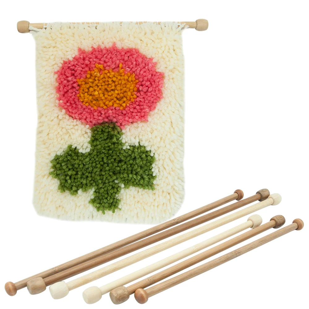 Runde Hängestab Bambus Holz DIY handgemachte Hängestab Kombination Webwerkzeuge Tapisserie Stickerei Zubehör