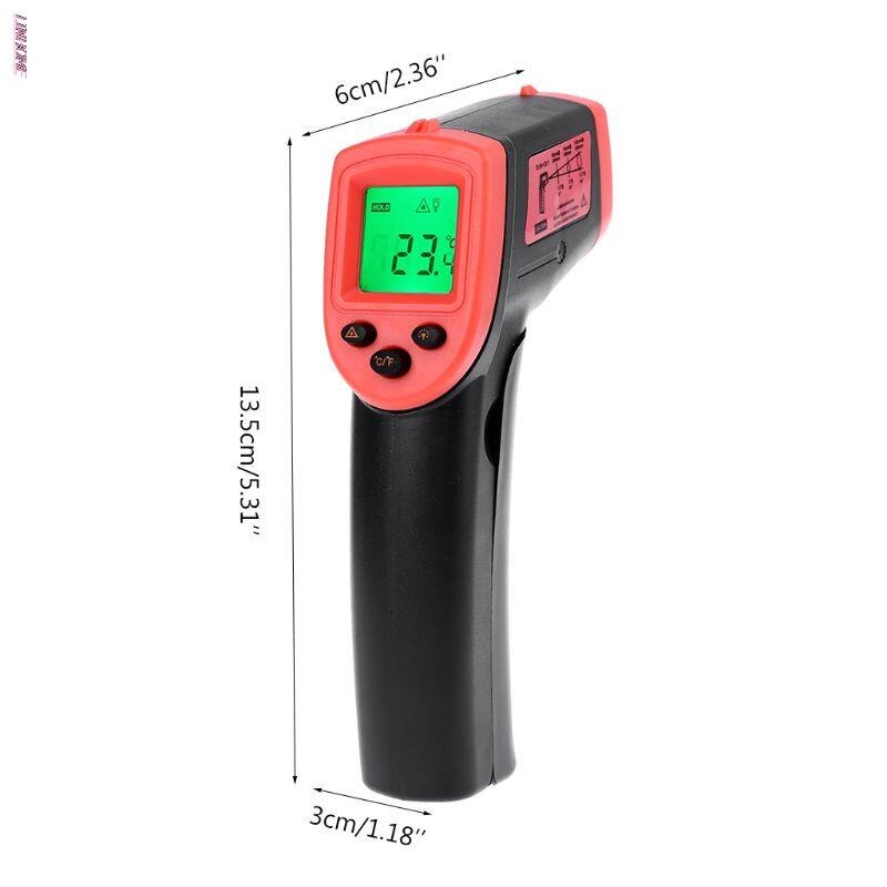 Digital HW600 Thermometer Gun ℃/℉ Industrial Pyrometer Temperature Meter -50~600℃ / -58~1122℉