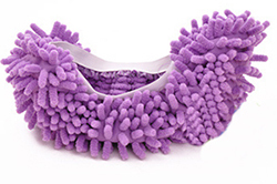 Microfibra Chenille para piso pantuflas para limpiar el polvo RP limpiar zapatos pelucas casa tela para el hogar limpio cubierta de zapatos Mophead chanclos Herramientas de limpieza: Púrpura
