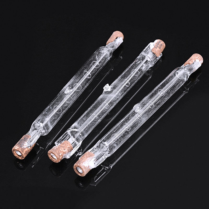 10Pcs Linear Double Ended Halogen Light Bulb Transparent Warm White Lamp 118mm R7S 220-240V 500W Watt wedding party decoration