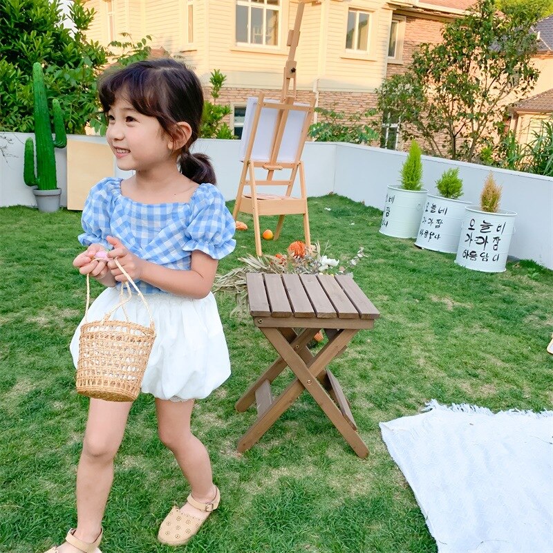 Piger midterste talje shorts koreansommer fahsion stil hvide knopp shorts børn baby hvid farve pige løse afslappede bukser