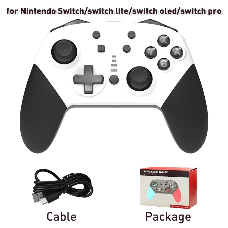 Compatibile con Controller Wireless DATA FROG-Gamepad compatibile con Bluetooth multifunzione Nintendo Switch per Switch Pro/Lite: White With package