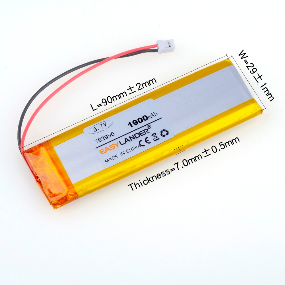 702990 3.7V 1900MAH 703090 LIPolymer Lithium Li-Po Rechargeable Battery For GPS DVD E-book Tablet PC mobile phone power bank