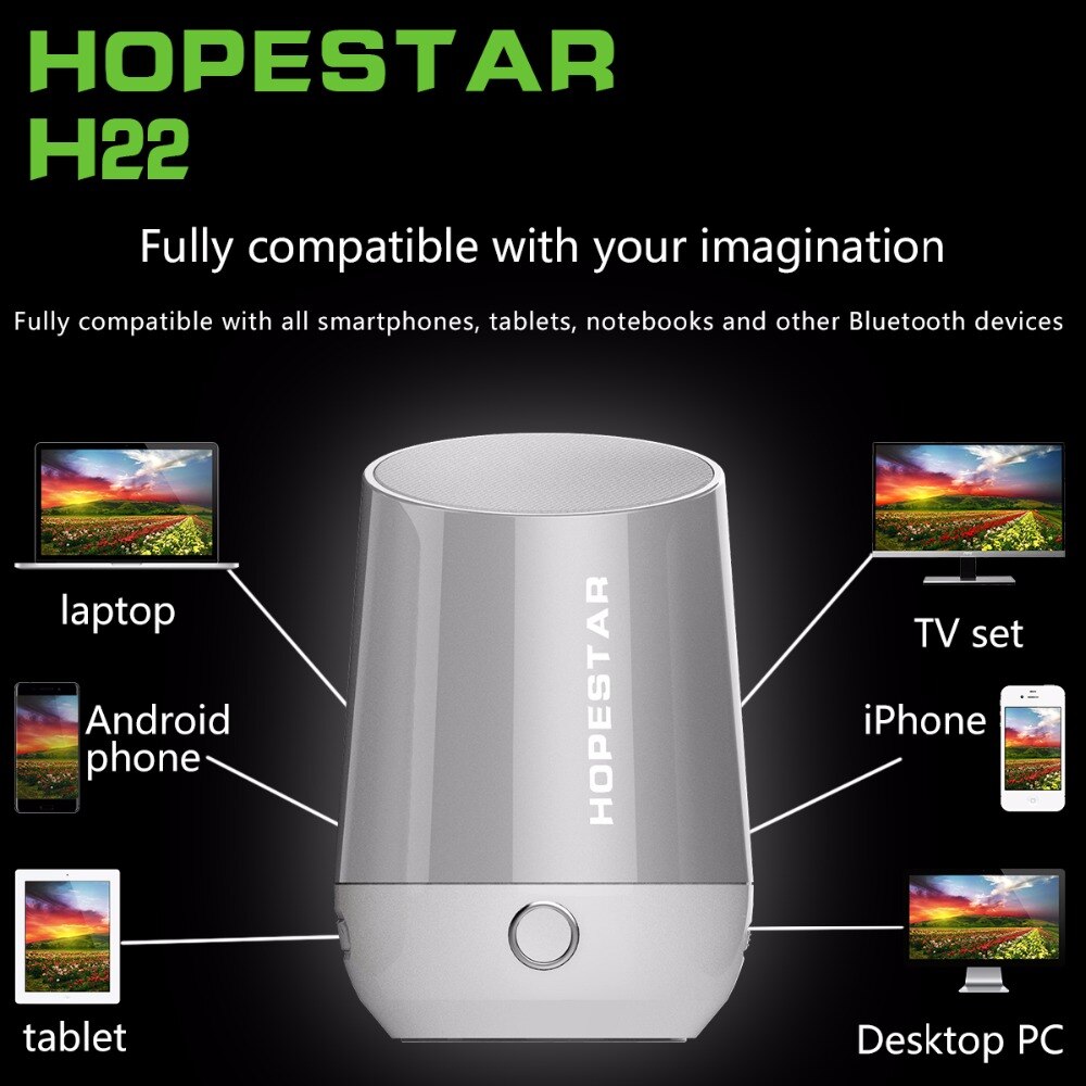 HOPESTAR H22 doek netwerk Draadloze bluetooth speaker outdoor draagbare mini speaker draadloze bluetooth audio Ondersteuning TF/USB