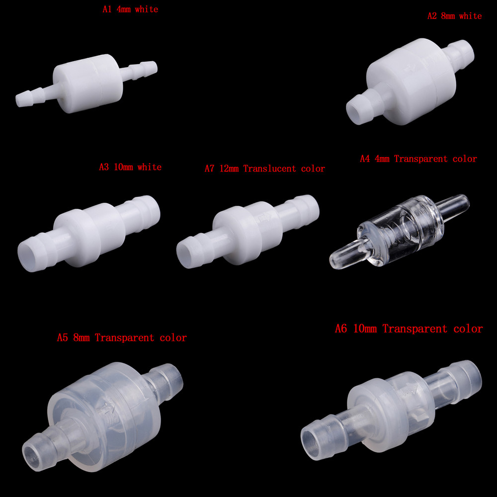 1Pc Een Manier Inline Terugslagklep Gas Air Liquid Water Vloeistoffen Klep 4 / 6 / 8 / 12mm