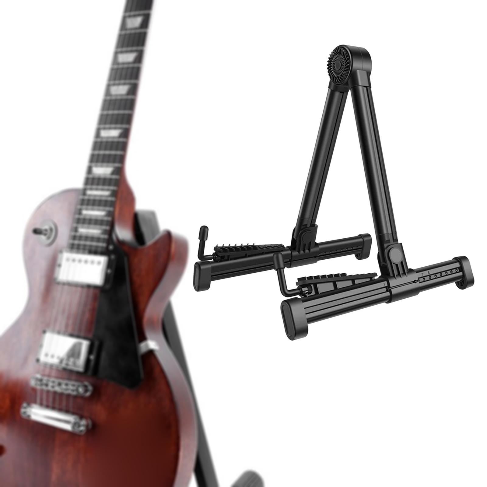 Elektrisk gitarstativ et ramme musikalsk stativholder universelt sammenleggbart instrumentstativ til elektrisk gitar bass tilbehør