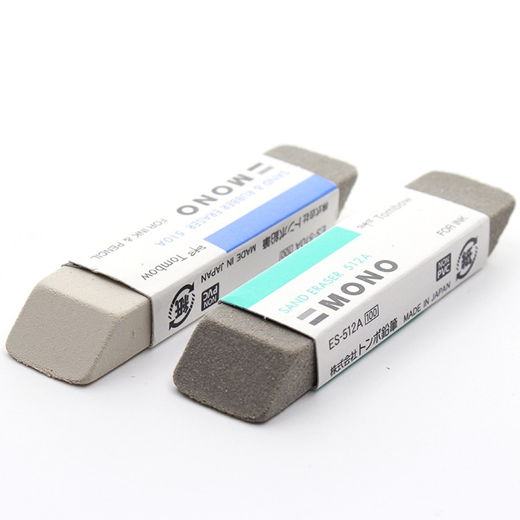 Tombow mono viskelæder 510a sand og gummi viskelæder til blæk og blyant 512a japan es -512a es -510a