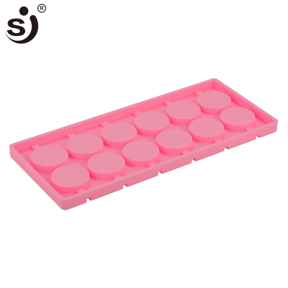 Sj silikone slikkepinde form slik chokolade forme 12 runde slikkepinde kage sukker fondant 3d håndværk kage dekorationer værktøj bagning