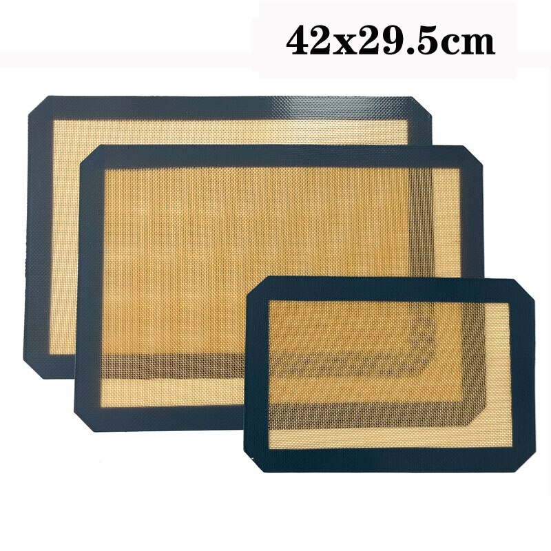 Esterilla de silicona antiadherente para hornear, almohadilla para galletas, para masa esterilla, resistente a altas temperaturas, para horno, de fibra de vidrio: gray-30x20cm