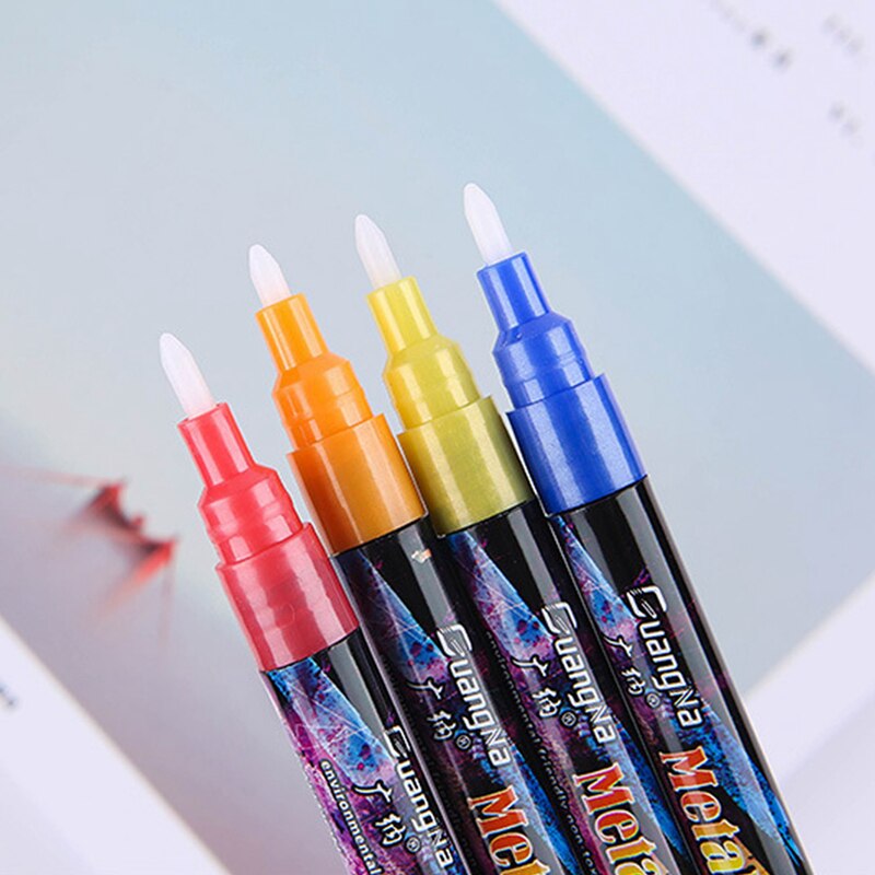 18 Colors Felt-tip Pens Set Metallic Markers For Sketching School Office Stationery Supplies Art Drawing Paints