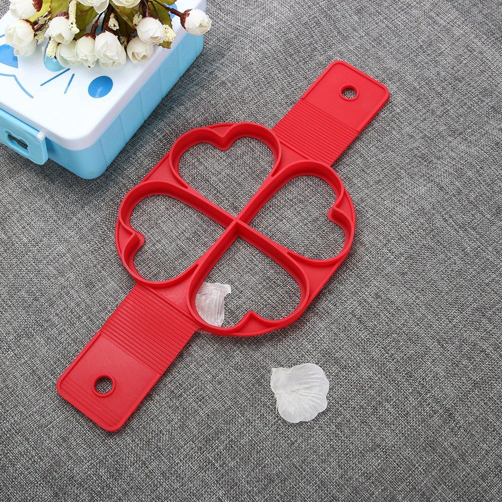 Molde de silicona con forma de corazón para hacer tortitas, forma de corazón, redondo, molde antiadherente para hacer tortillas fritas, suministros de cocina