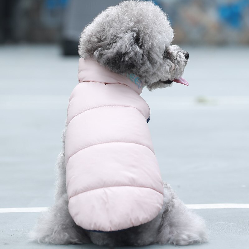 Parka per cani autunno/inverno nuovi vestiti per cani gilet a doppia faccia cappotto in cotone per animali domestici gilet senza maniche caldo tinta unita vestiti per animali domestici
