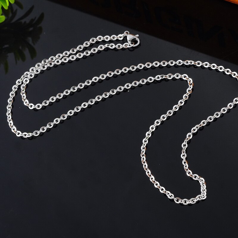 FUNIQUE 2PCs Rvs Kettingen Voor Sieraden DIY Kruis Ketting 45cm 60cm 65cm 70cm golden Silver Tone Sieraden Bevindingen