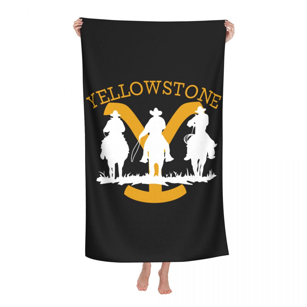 Yellowstone Grote Badhanddoek Snel Droog Strand Sjaal Badhanddoek Voor Zwemmen Badkamer Thuis Unisex, 52in X 32 In: 1