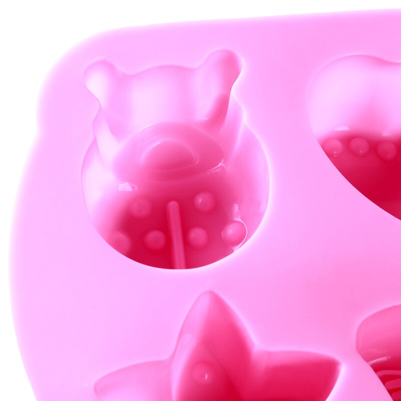 6 Different Shapes DIY Handmade Silicone Soap Mold Chocolate Biscuit Fondant Cake Decor Template Cake Baking Mold Tool