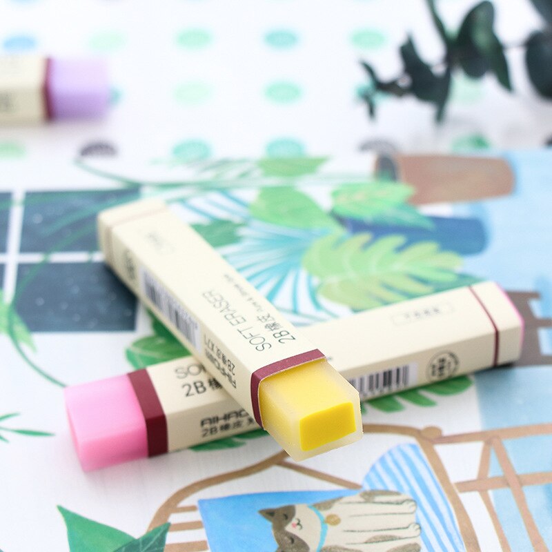 Simple style Soft Eraser for pencil 2B erasers Color jelly stick Stationery Office material school supplies