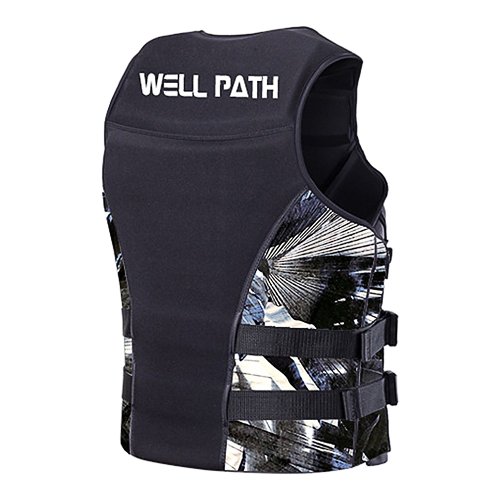 Kayak Life Jacket Jet Ski Buoyancy Life Saving Safety Vest with Drainage Holes Adults Fishing Boating Kayaking Surfing Swimming