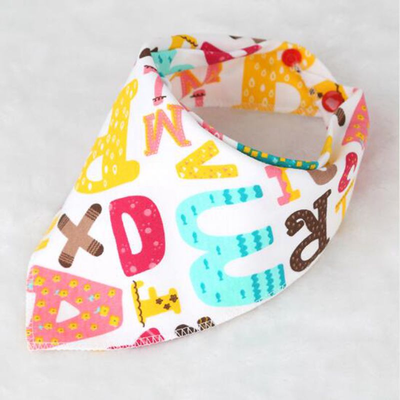 Katoenen Baby Sjaal Baby Slabbetjes Voor Jongens Meisjes Burp Doeken Baberos Lovely Kids Kragen O Ring Halsdoek: letter
