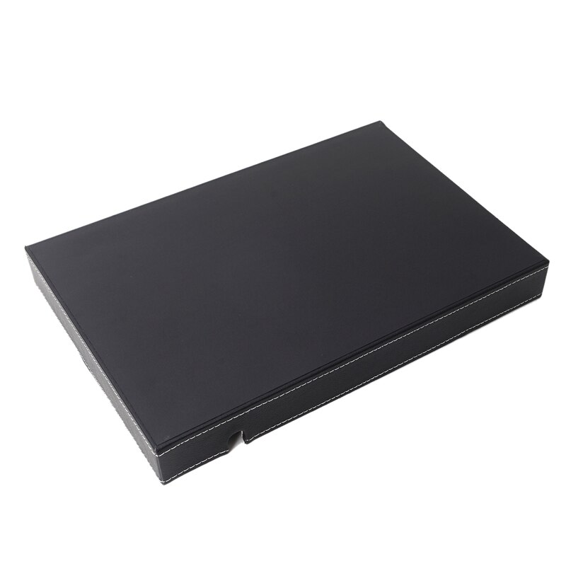 Valet Tray for Men, EDC Tray, Nightstand Organizer, Table Organizer, Charging Station, Catch All, Dresser Tray, Black Faux Leath