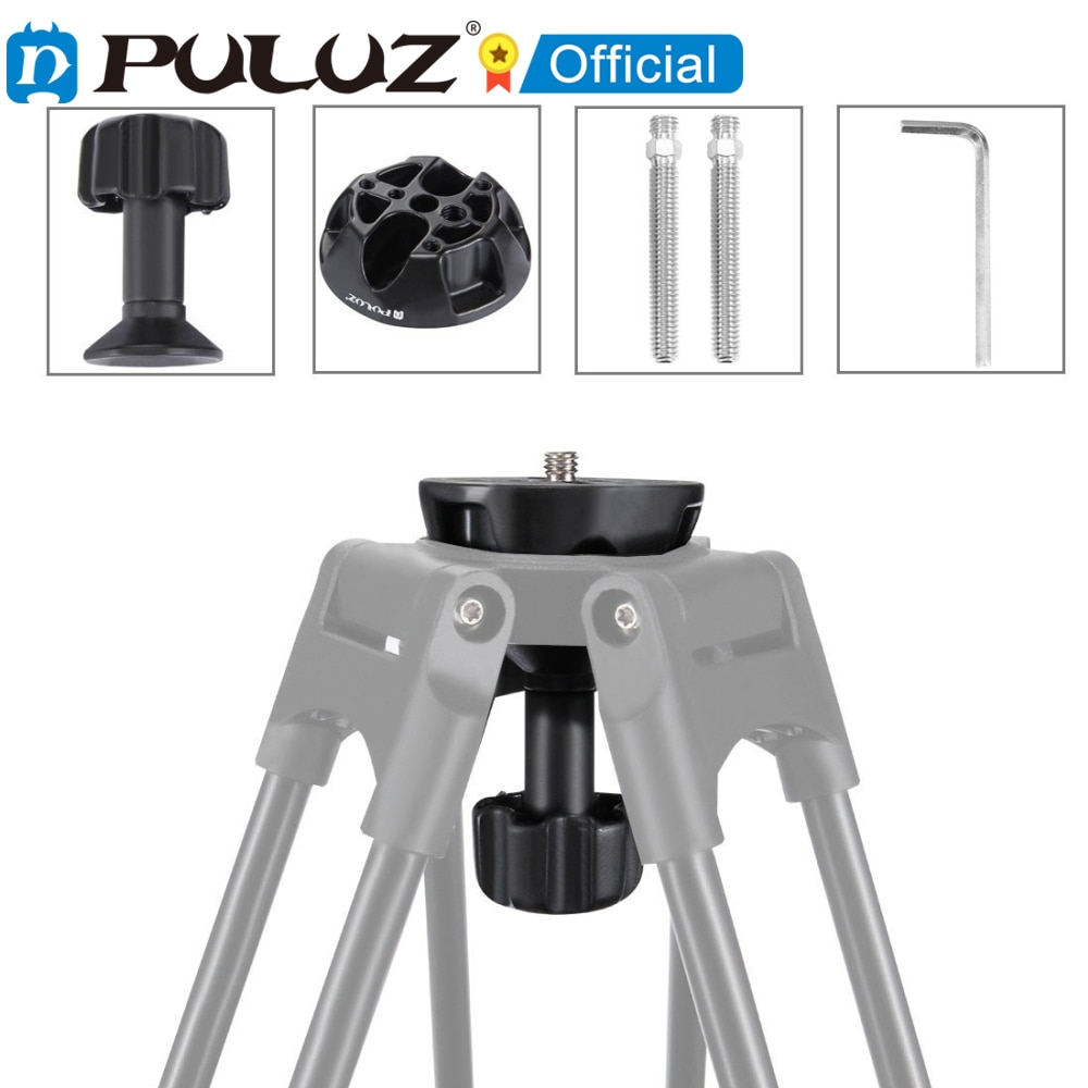 PULUZ Kom Adapter Voor Vloeistof Hoofd Statief 75mm Half Ball Platte 75*75*100mm DSLR Rig camera Metalen Kom Adapter