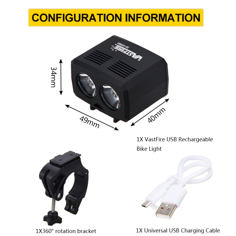 MTB USB Rechargeable mini Bike Light Set Powerful Lumens LED Front Bicycle light Headlight Road Cycling Safety Flashlight