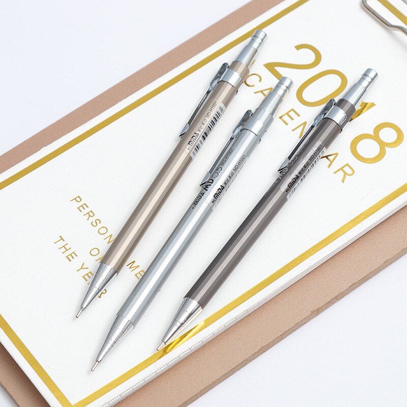 1 piece Mechanical Pencil Metal Rod Automatic Pencil 0.5mm/0.7mm Activity Pencil