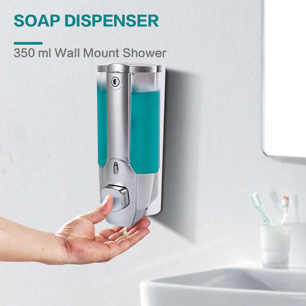 Zeepdispenser Enkele Dubbele Hoofd Muur Douche Monteren Bad Wassen Lotion Zeep Shampoo Dispenser Voor Keuken Badkamer Tool