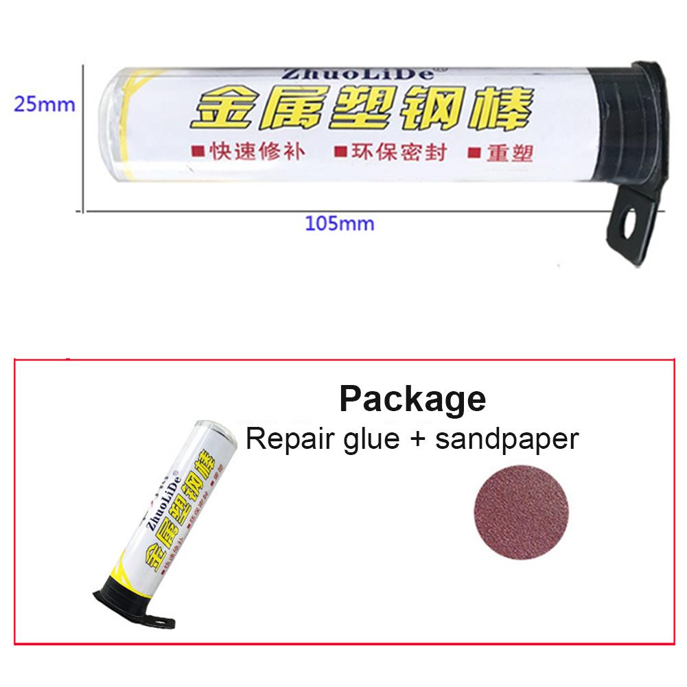 Metal Plastic Steel Bar Stick Car Fuel Tank Water Tank Leak Repair Glue Radiator Radiator Plugging Glue 50g Windshield Repair Ki