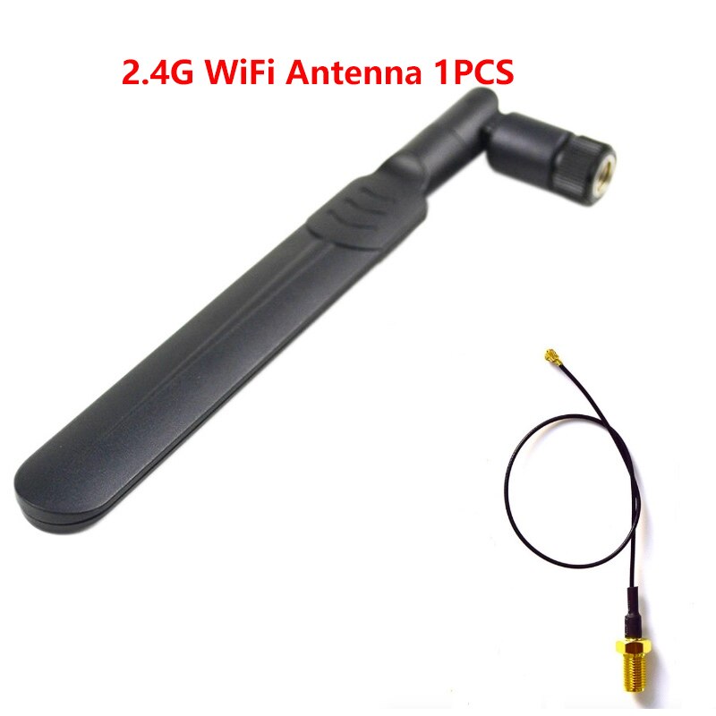 2.4GHz 2 x 5dBi 3g4g WiFi Antenna Aerial SMA Male wireless router RP-SMA Antenna + 2 x 10cm U.fl / IPEX Cable: 1PCS 2.4G Antenna