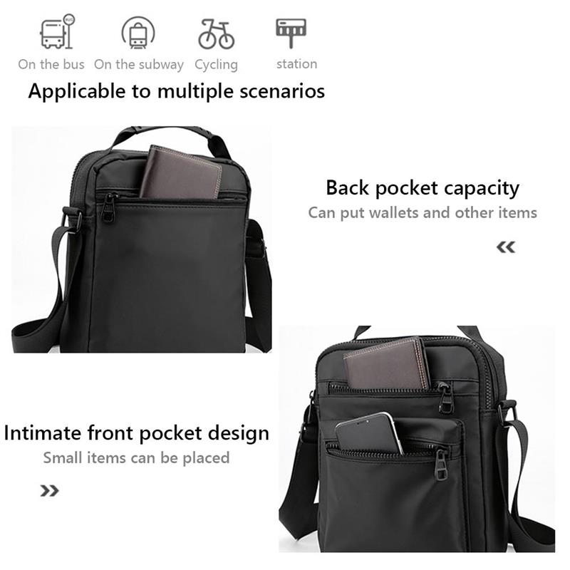 Outdoor Mannen Sling Bag Mode Casual Crossbody Schoudertassen Voor Werk Business Nylon Mannen Reistassen Met Verstelbare Riem