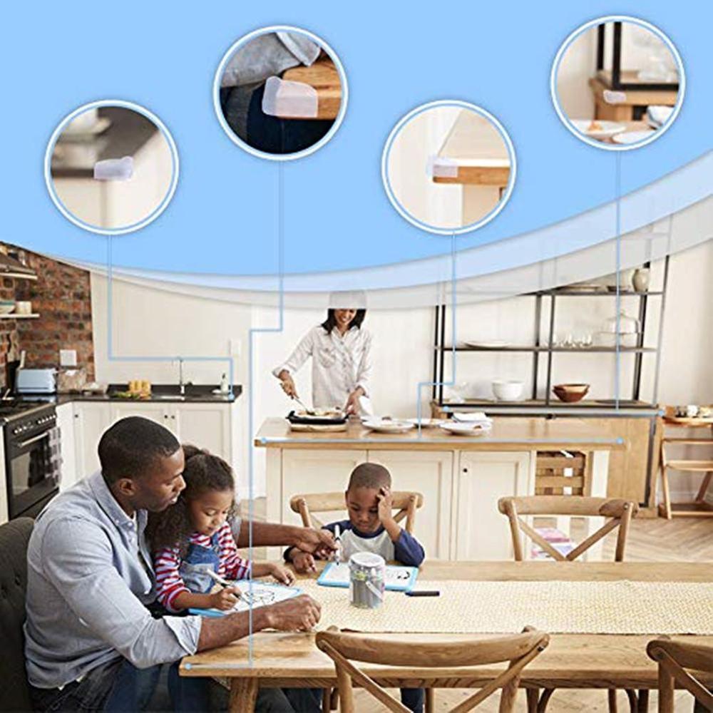 Baby Saftey Clear Glass Desk Table Edge Corner Cushion Guard Protector Bumper 10 PCS