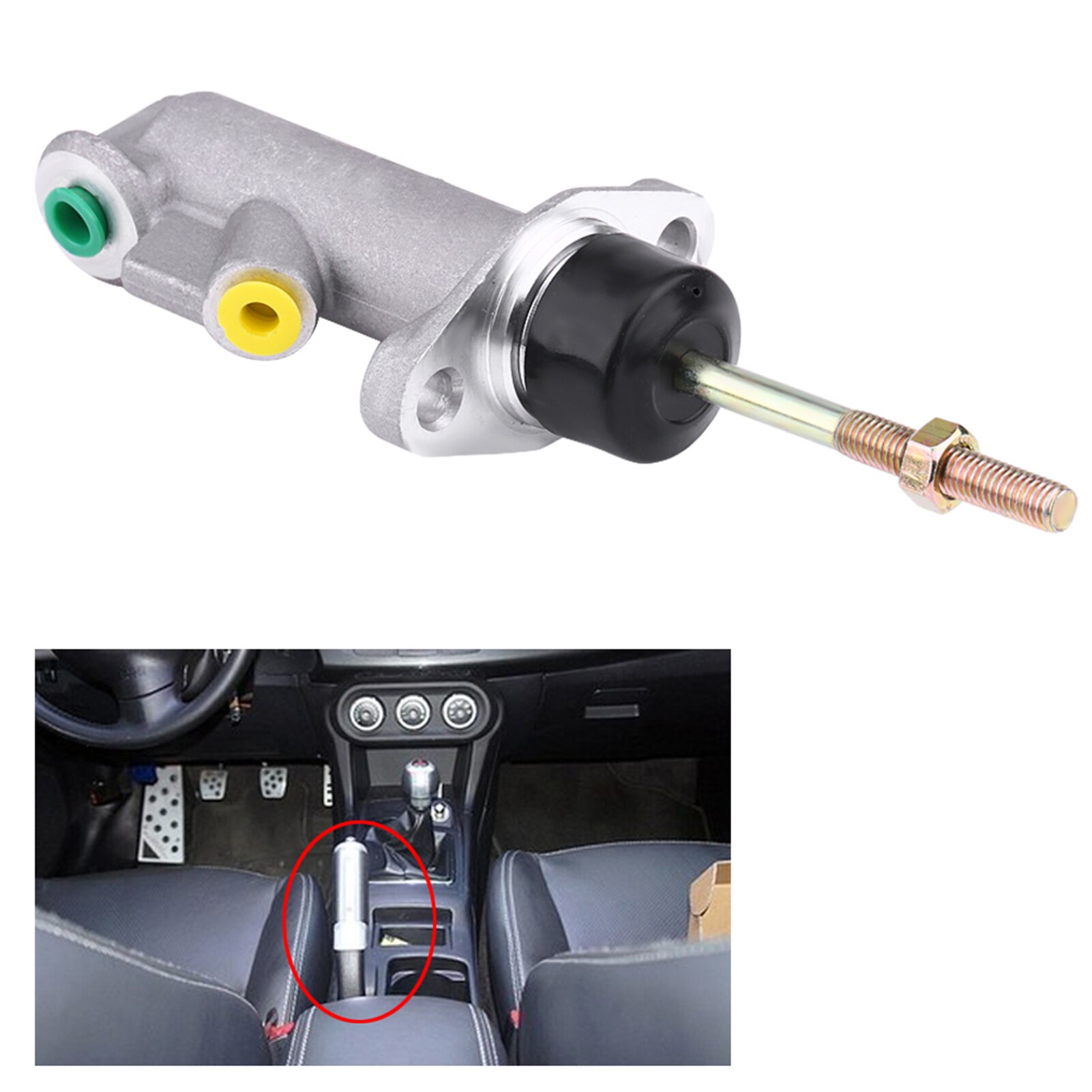 Aluminum Alloy Car Brake Clutch Master Cylinder 0.7 Bore Remote for Hydraulic Hydro Handbrake