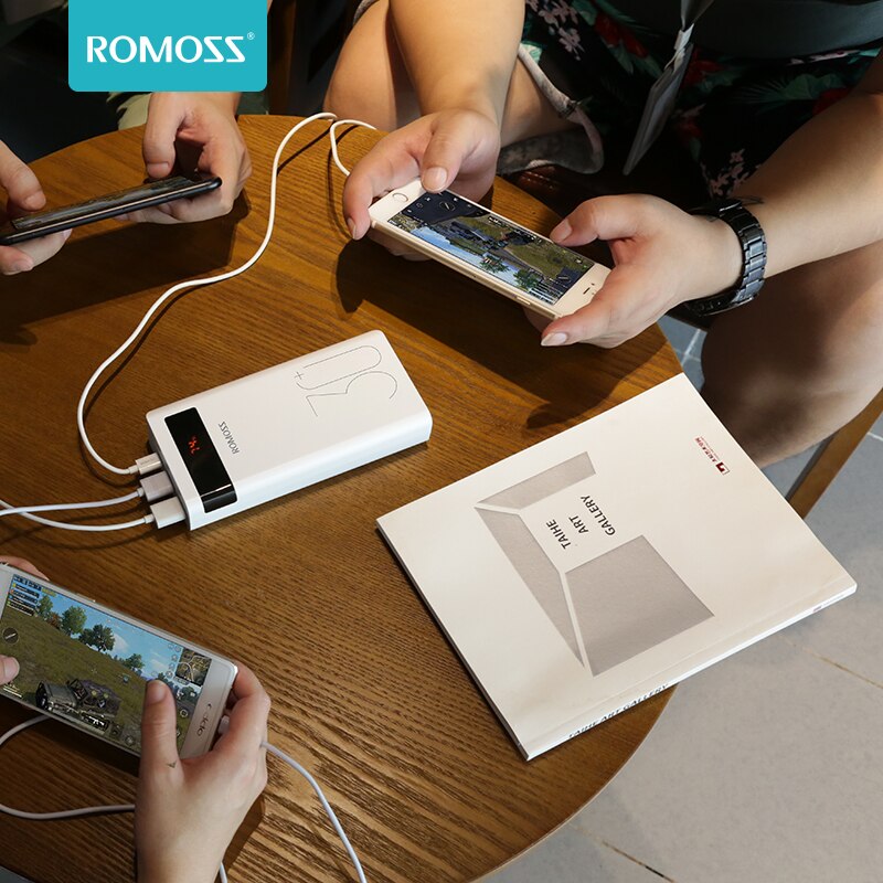 Romoss Sense 8P + Power Bank 30000 Mah Pd Quick Charge 3.0 30000 Mah Powerbank Draagbare Exterbal Batterij Oplader voor Iphone Xiaomi