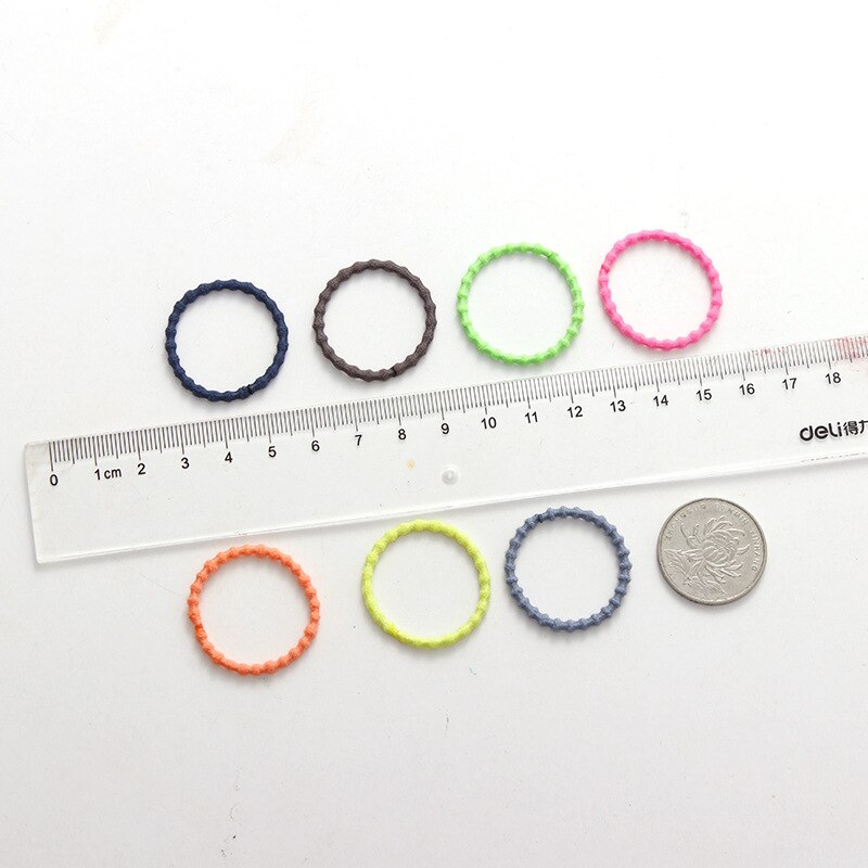 LEDAO 50 unids/paquete de bonitas bandas de goma elásticas para niños, bandas para el pelo de 3cm de colores para niñas, accesorios para el pelo para accesorio para el pelo