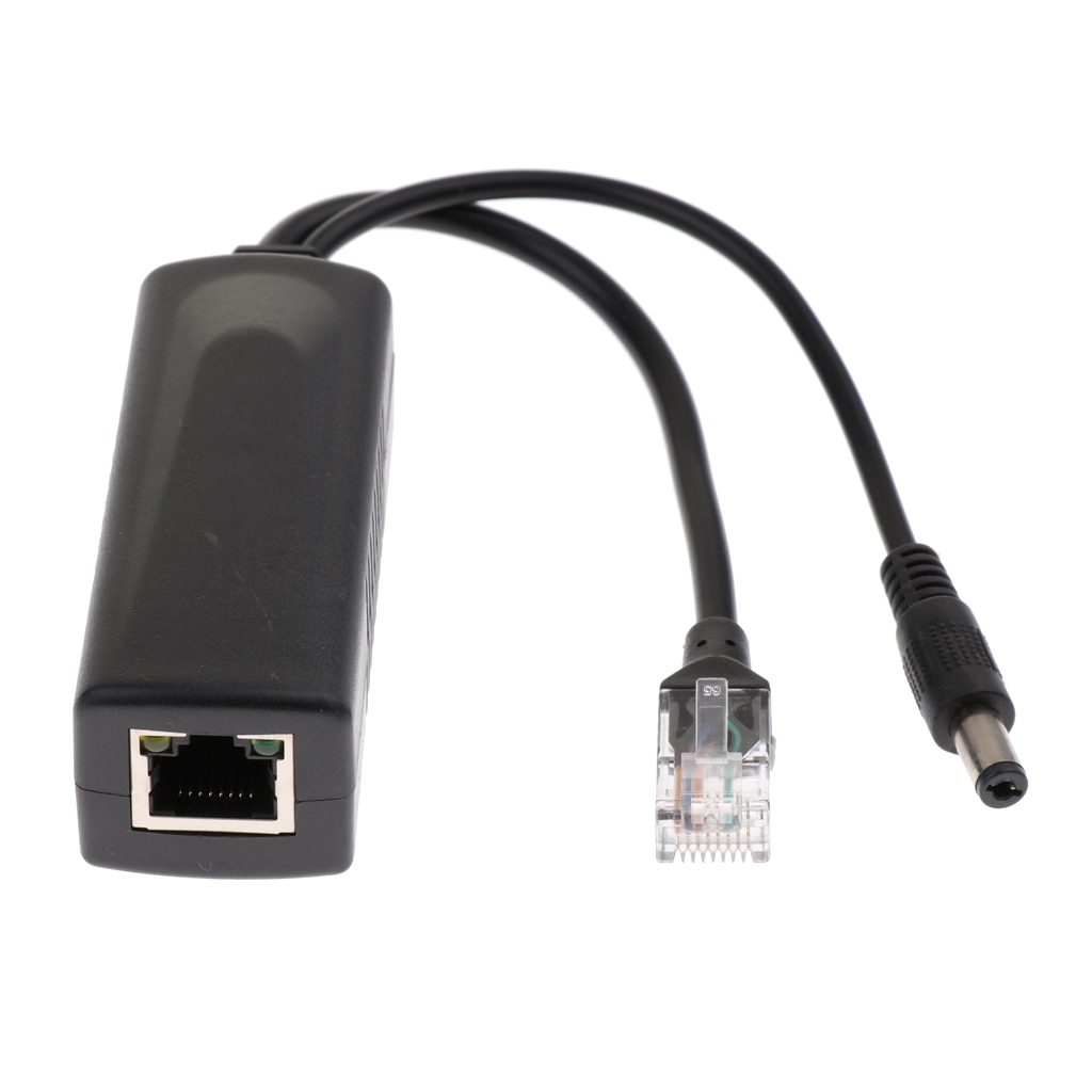 6 stk aktiv 48v to 12v poe power over ethernet splitter kompatibel med ieee 802.3af /  at