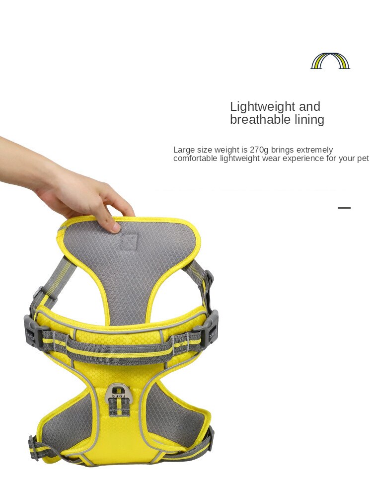 Heave Duty Dog Harness For Small Medium and Large Dog Reflective Retractable No Pull For Shock Absorption Dog Accessories
