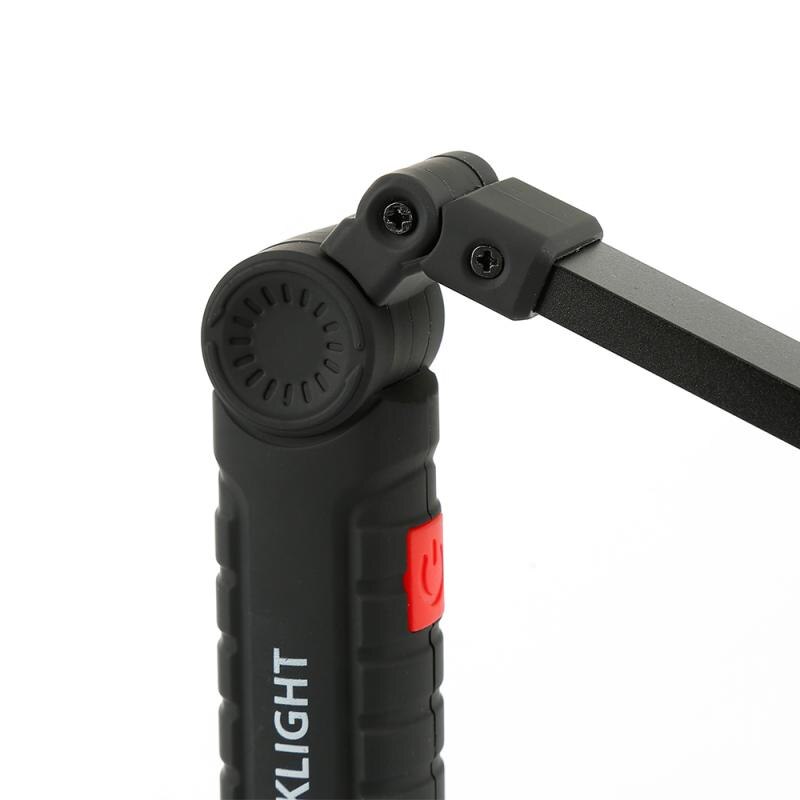 LED Cob Handle Work Flashlight Foldable Torch Fold Work Hand Flash Light Bottom Magnet Built In Battery USB Charger