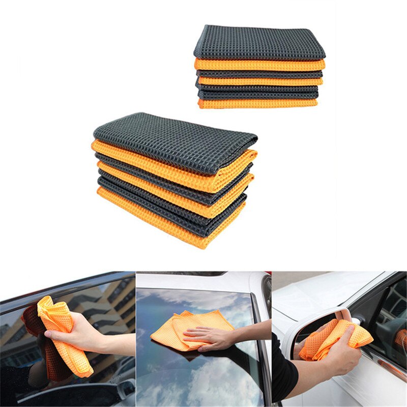 Chiffons d'éponge de nettoyage de lavage de voiture de surjet de microfibre d'éponge de cirage de voiture ronde à haute densité pour polir l'éponge ronde de lavage de voiture