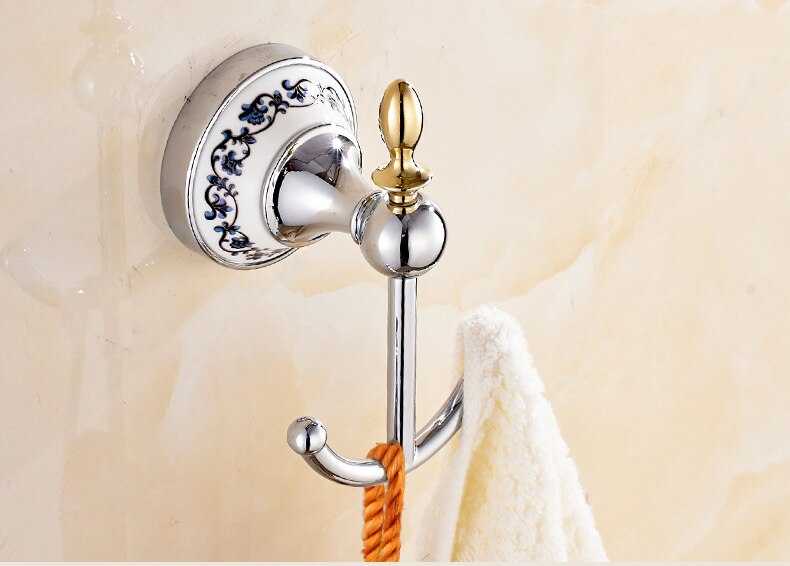 Chrome Finished Bathroom Hardware Sets Ceramic Bathroom Products Bathroom Accessory Set Stainless Steel: Clothes hook