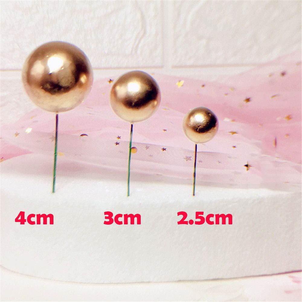 10 st härligt guld silver boll tårta topper födelsedag kopp tårta dekoration baby shower barn födelsedagsfest bröllop favor leveranser